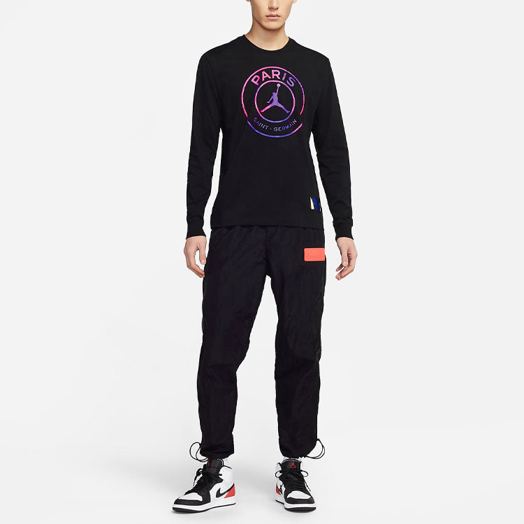 Air Jordan Paris Saint-Germain Crew Neck Long Sleeve Asia Sizing 'Black' CZ0794-010