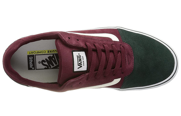 Vans Ward Deluxe Casual Skateboarding Shoes Red Green VN0A3WLH9B9
