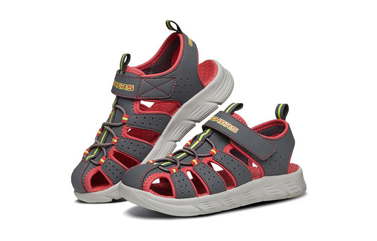 (GS) Skechers C-Flex Sandal 'Grey Red' 97810L-CCRD