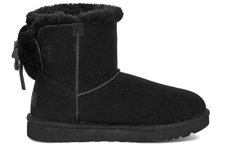 (WMNS) UGG Classic Double Bow Mini 'Black' 1127130-BLK