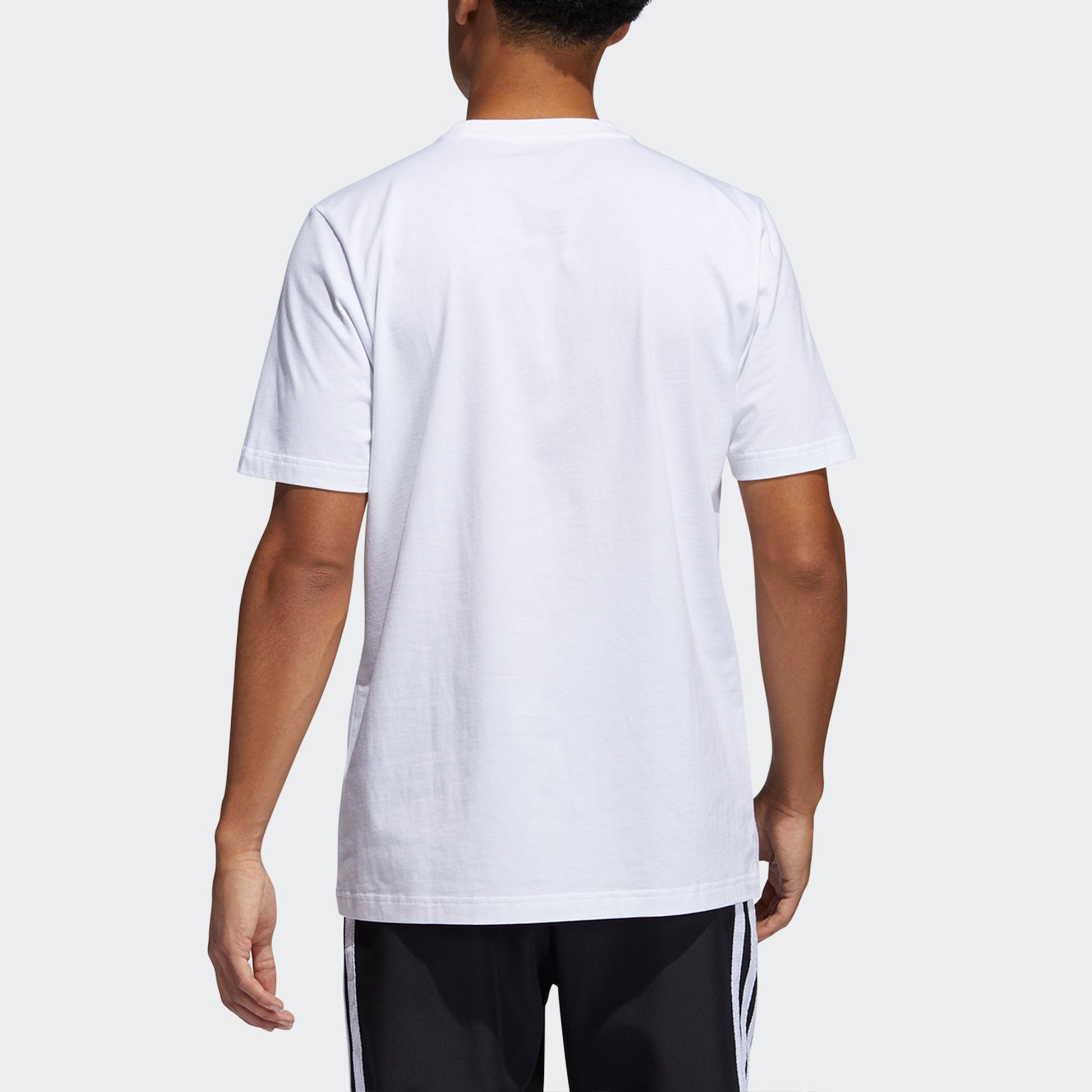 Men's adidas x LEGO Crossover Dame Ss . Mitchell Funny Blocks Printing Basketball Sports Short Sleeve White T-Shirt HA7057