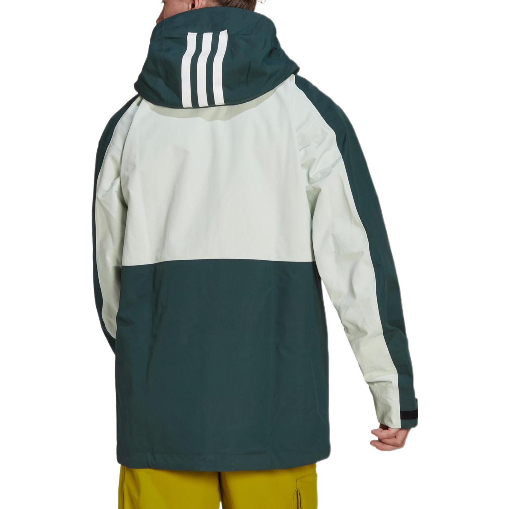 adidas Terrex Post-Consumer Snow Jacket Asia Sizing 'White Green' HC7727