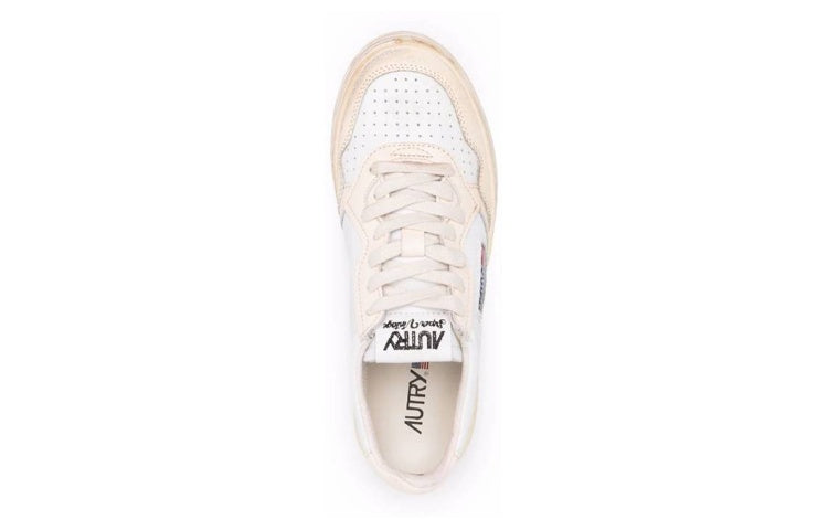 (WMNS) Autry Medalist Super Vintage Leather Low Sneakers 'White' AVLW-SV05