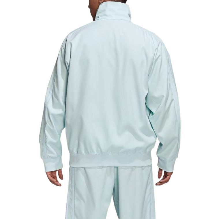 adidas Solid Color Stand Collar Long Sleeves Jacket Unisex Light Blue HK2916