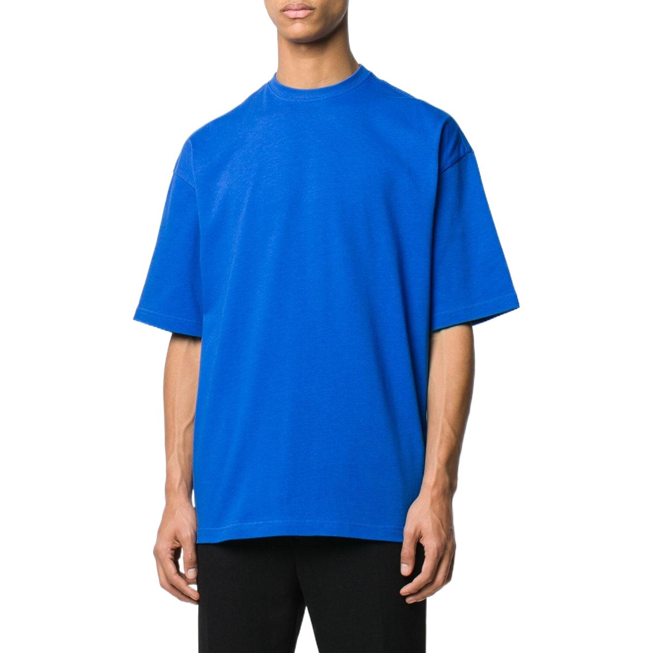 Balenciaga Back Print Logo Cotton T-Shirt 'Blue' 570805THV808077
