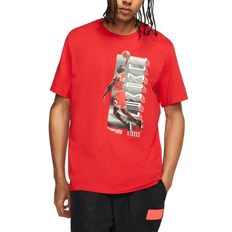Air Jordan Flying Basketball Sports Short Sleeve T-Shirt Men's Red CW0860-657