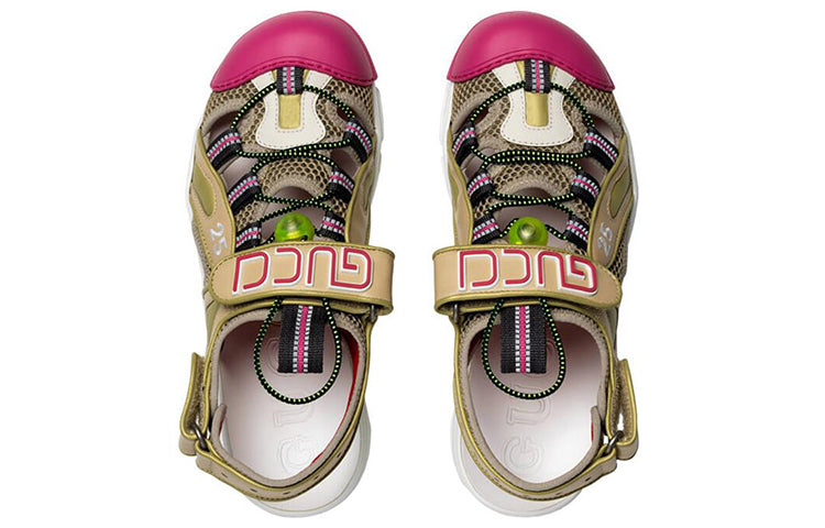 (WMNS) Gucci Tinsel Sport Sandals 'Crystal Beige' 570440-98D30-8510