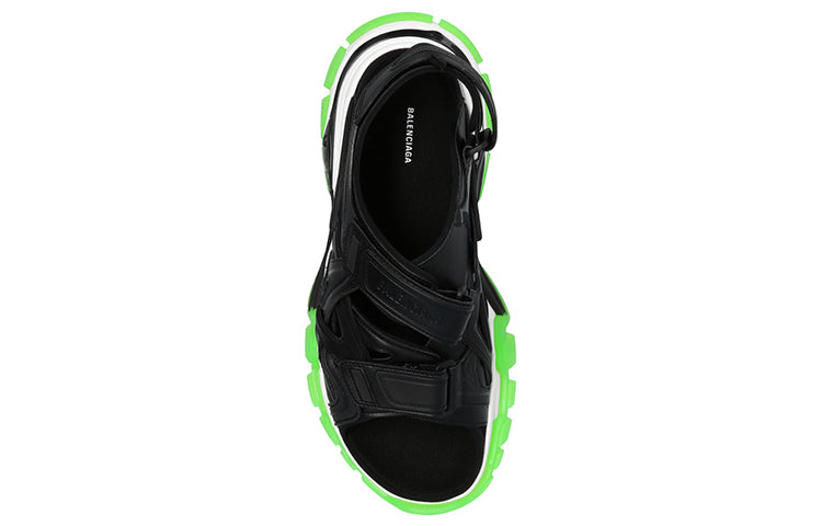Balenciaga Track sandals 'Clear Sole Black Green White' 655954W2CC41038