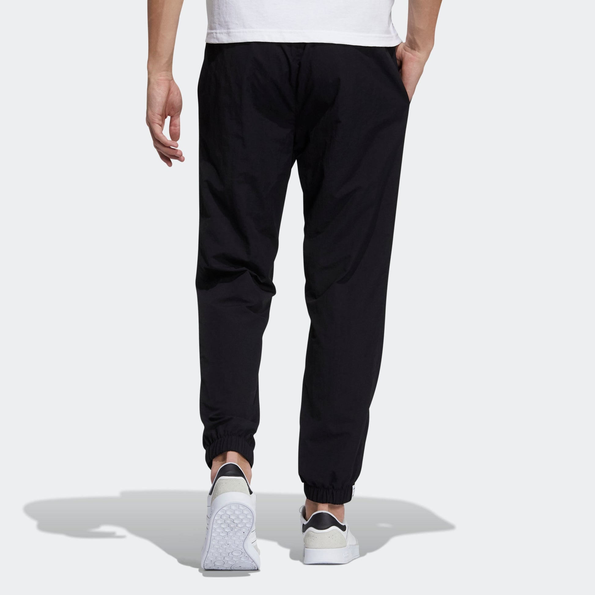 Men's adidas neo x SMILEY Crossover Smly Tp 2 Smiling Face Loose Bundle Feet Sports Pants/Trousers/Joggers Black H45542