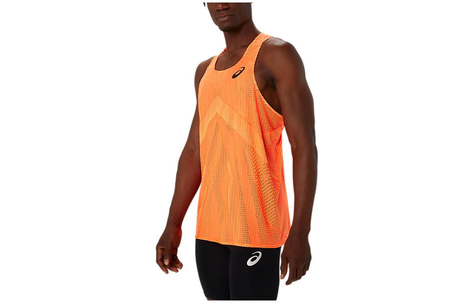ASICS ACTIBREEZE Singlet Asia Sizing 'Red Safety Yellow' 2091A664-601