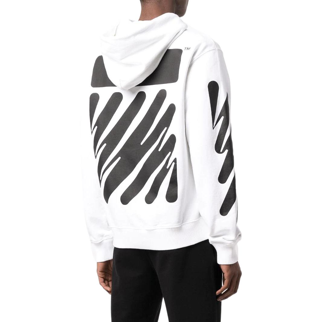 Off-White Wave Diag Print Zip-Up Hoodie OMBE013S22FLE0040110