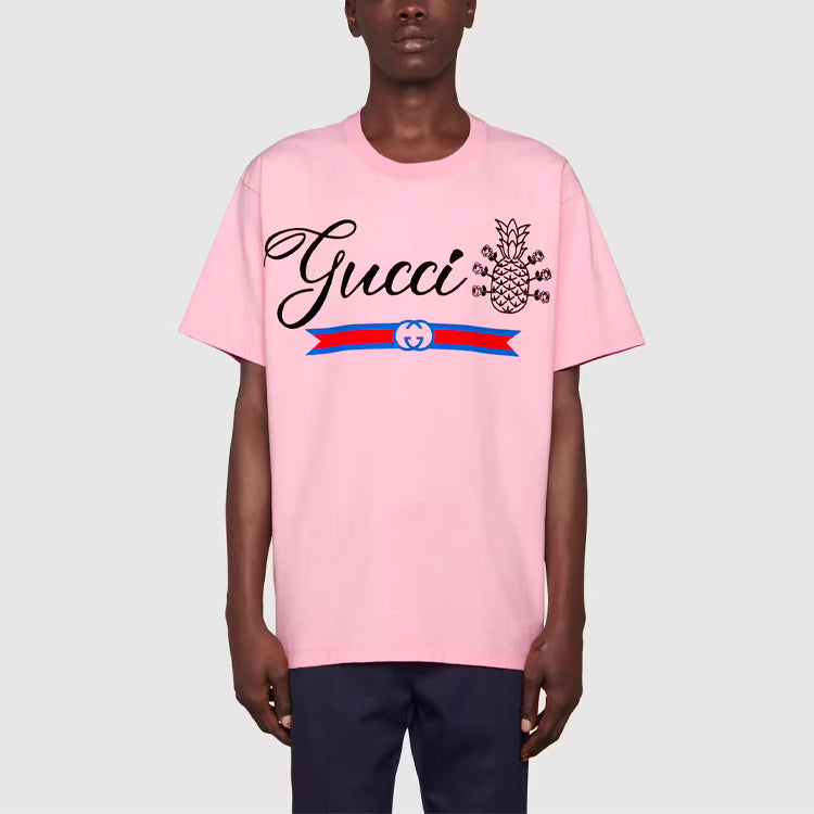 Gucci Pineapple Cotton T-Shirt 'Pink' 616036-XJD21-5904
