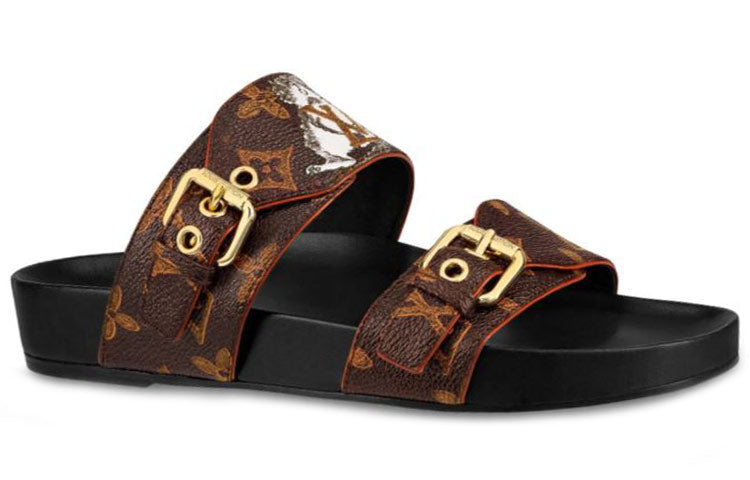 (WMNS) LOUIS VUITTON LV Bom Dia Monogram Flat Mules 'Brown' 1A52HW
