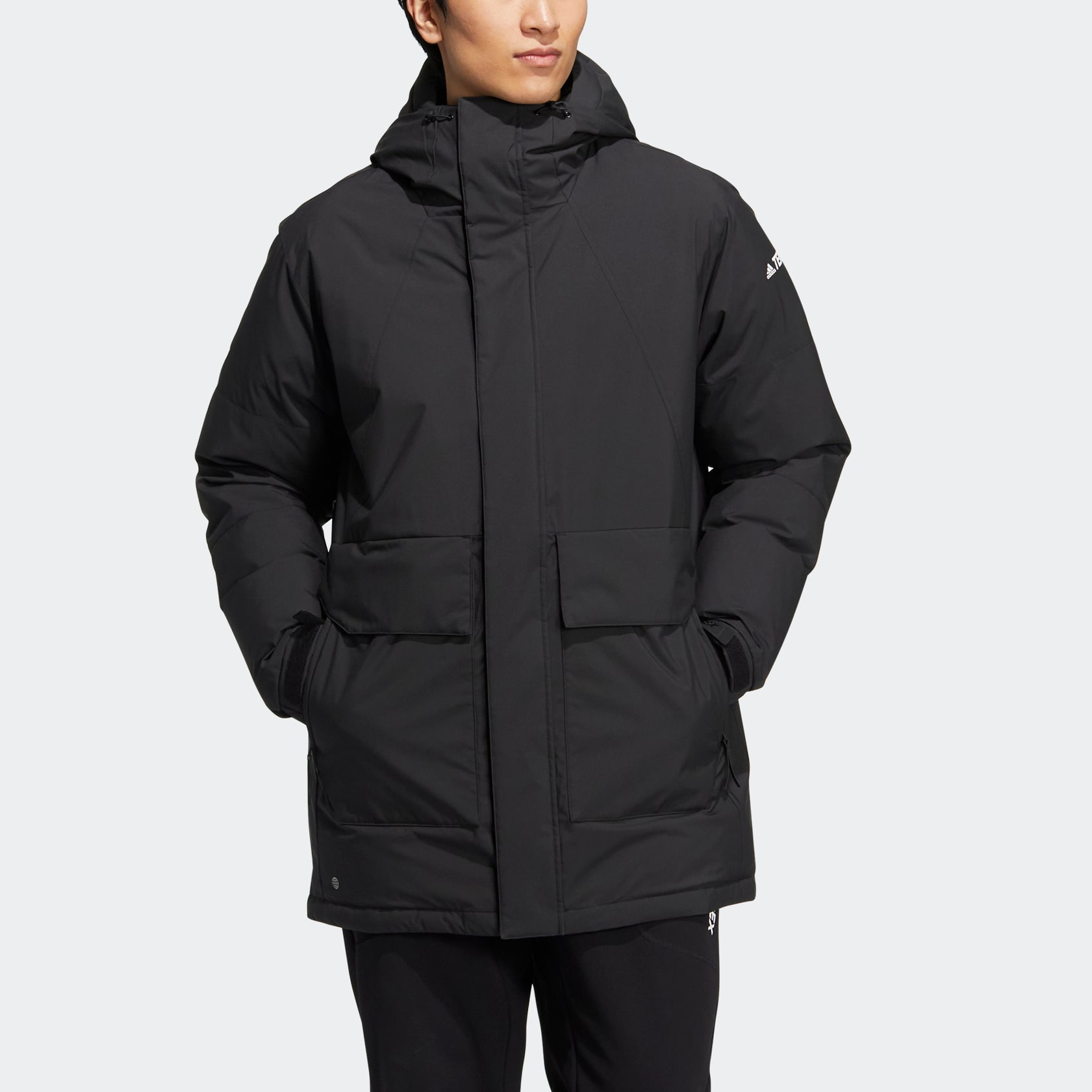 adidas Terrex Mid Down Jacket 'Black' HM9713