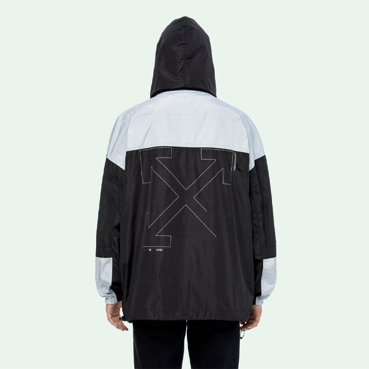 Off-White Mens Black White Splicing Jacket OMEA169E19E060031091