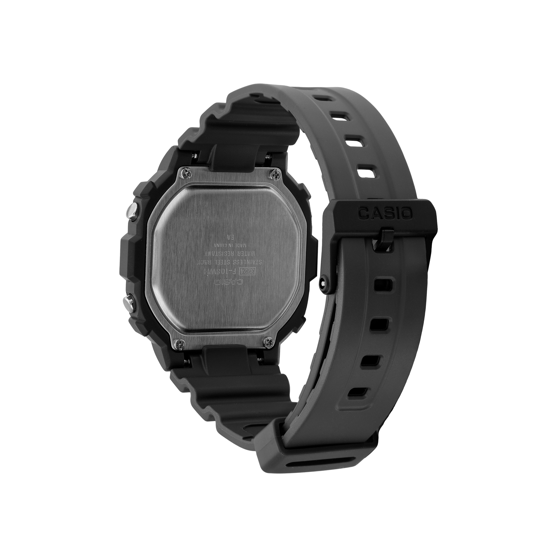 CASIO Retro Waterproof Classic Small Cube Brown Watch 50m Waterproof Resin Strap Black Analog F-108WH-8A2