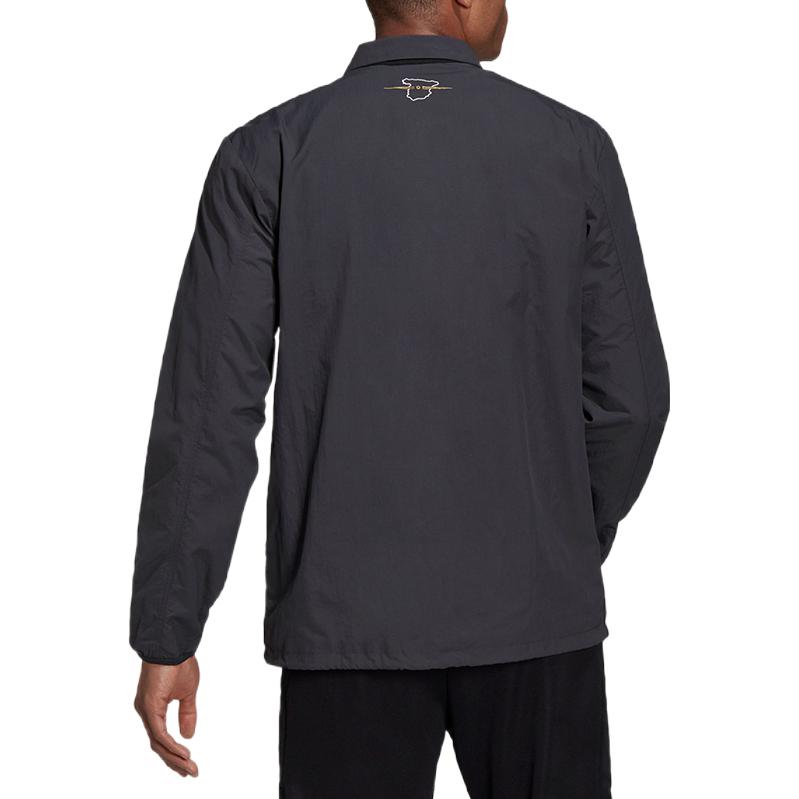 adidas Real Madrid Travel Coach Jacket 'Black' GR4273