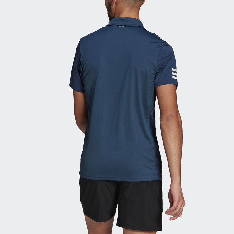 adidas Club 3str Tennis Casual Sports Short Sleeve Polo Shirt Navy Blue GL5458