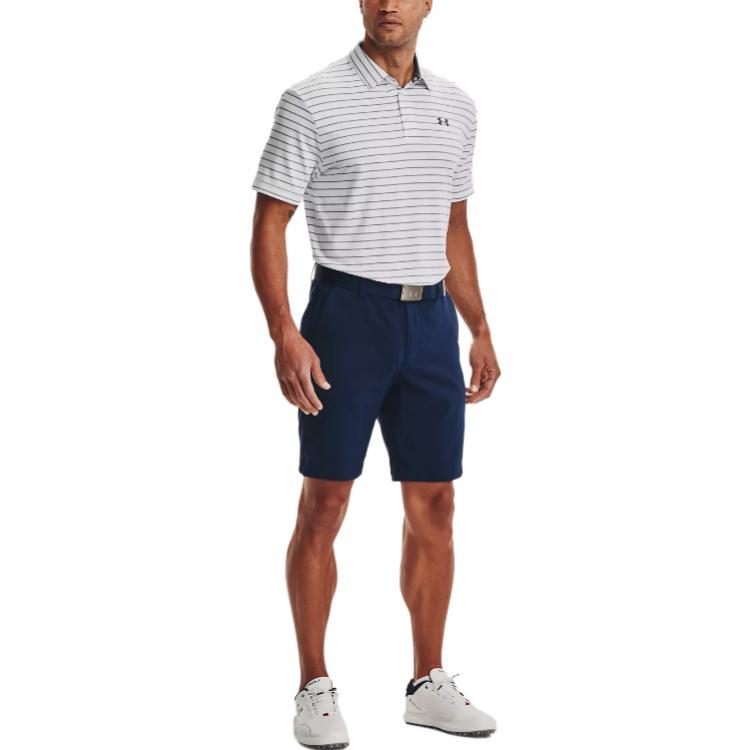 Under Armour Playoff Core Stripe Polo Shirt 'White Grey' 1351130-014