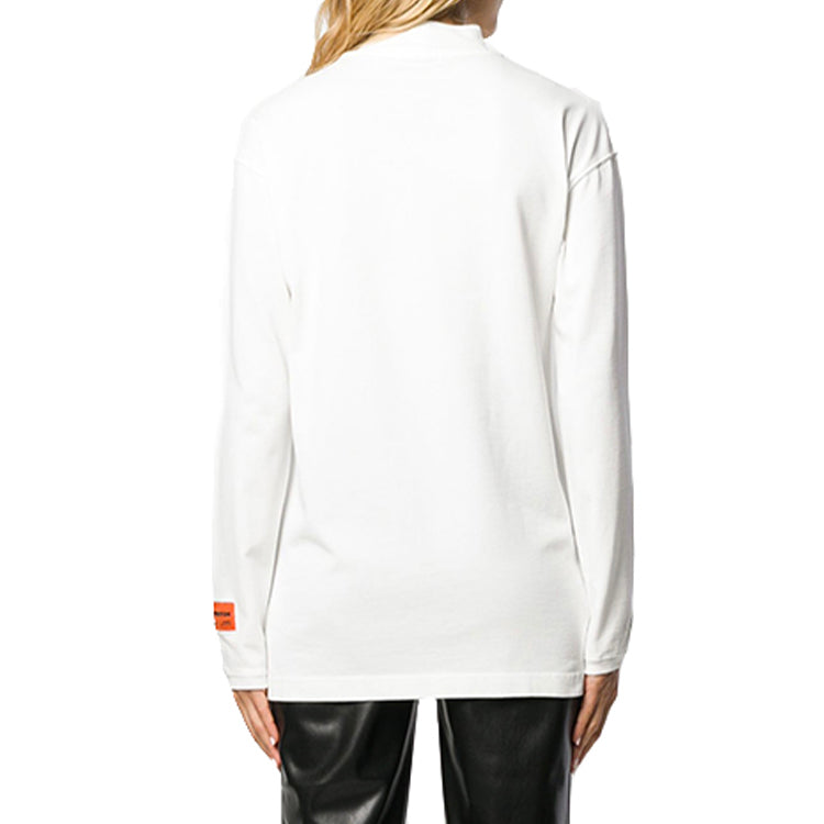 (WMNS) HERON PRESTON CTNMB Mock Neck Long-Sleeve T-shirt 'White' HWAB006E196000030201