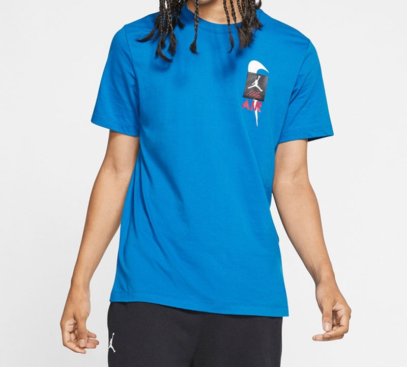 Air Jordan 4 Legacy Printing Pattern T-Shirt 'Blue' CQ8298-460
