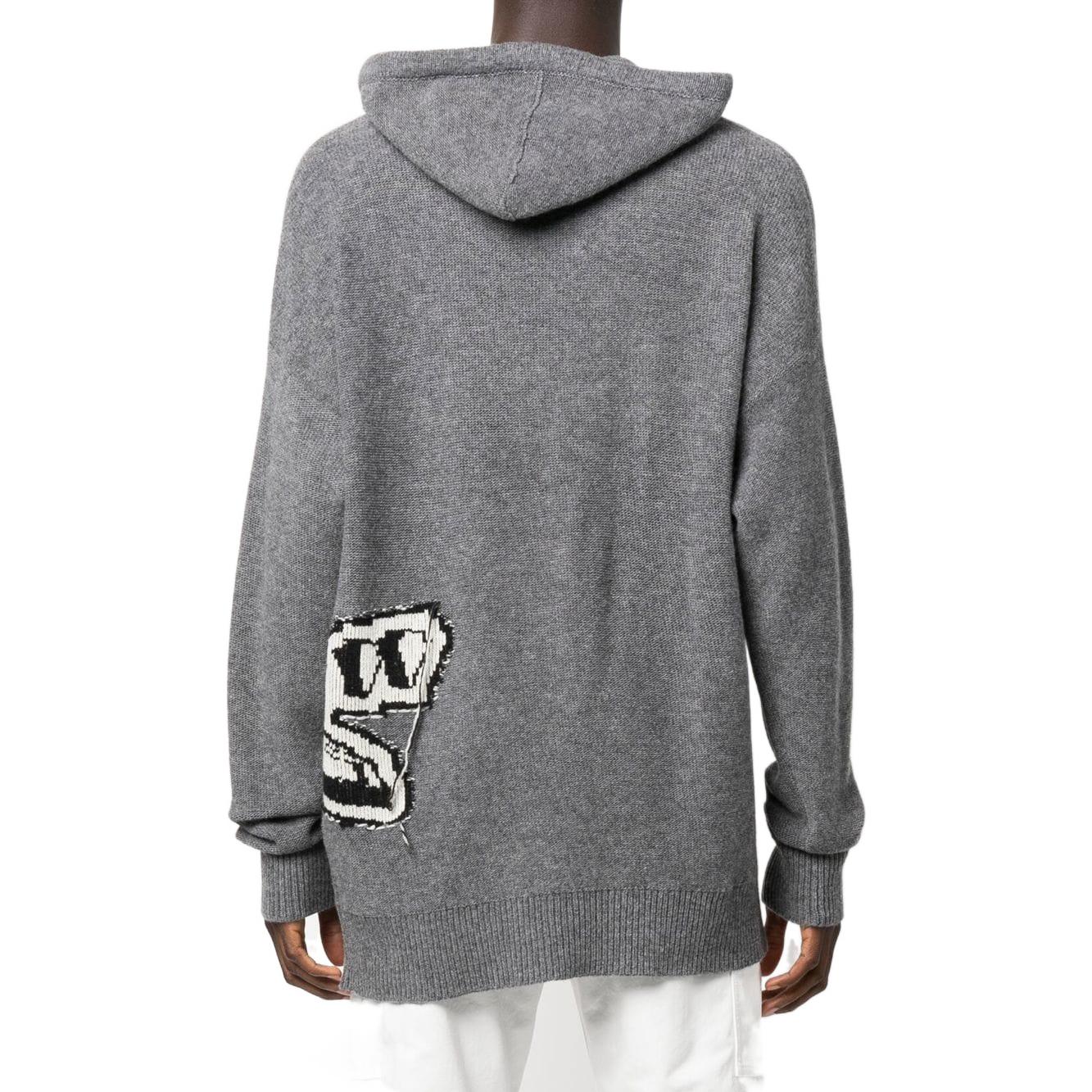 Off-White Intarsia Knit Hoodie OMHA155F22KNI0010610
