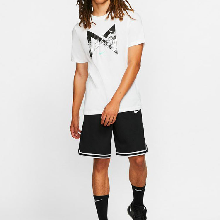 Nike PG DRI-FIT Paul George Loose Sports Short Sleeve White BQ3654-100