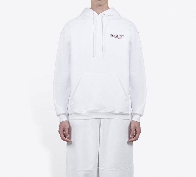 Men's Balenciaga Political Campaign Logo White 600583TIV539040