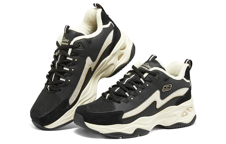 (WMNS) Skechers DLites 4.0 'Black Gold' 896044-BKGD