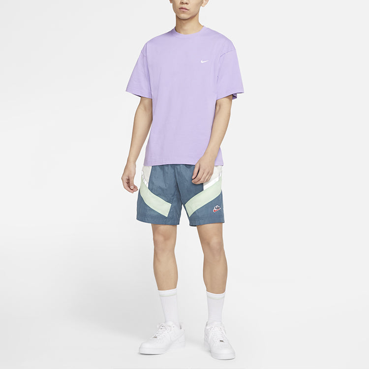Nike Lab Solo Swoosh Basic Sports Short Sleeve Purple DA0321-563