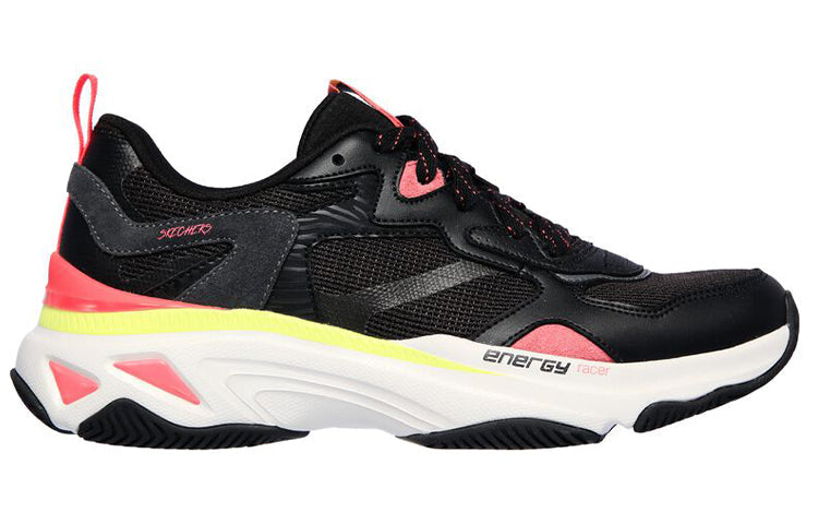 (WMNS) Skechers Energy Racer Low-Top Running Shoes Black/Red 149370-BKCL