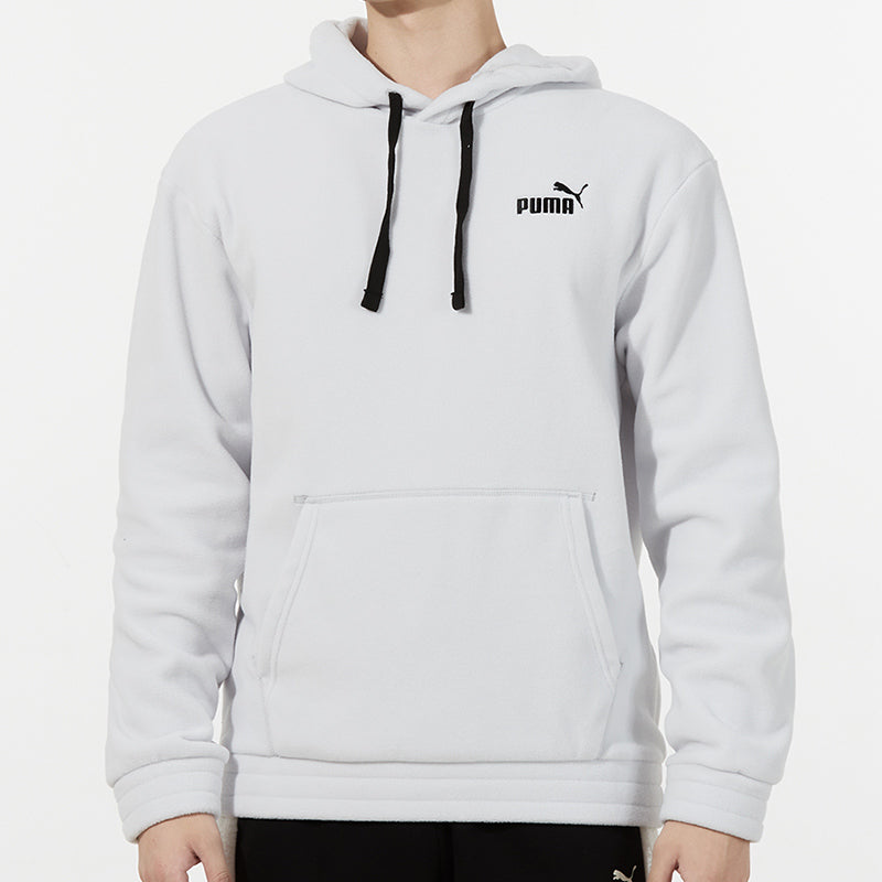 PUMA Logo Polar Fleece Hoodie 'Grey' 534929-72