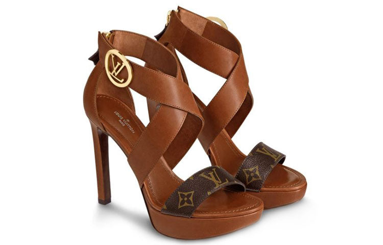 (WMNS) LOUIS VUITTON LV Horizon Platform Cross 'Brown' 1A5BZ9