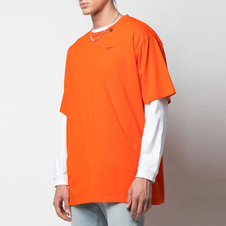 Off-White Abstract Arrows Embroidery Short Sleeve Oversize OMAA038F191850111910
