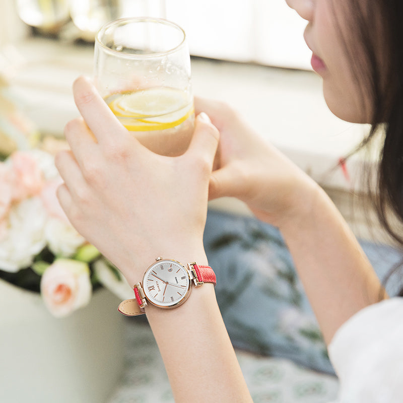 CASIO SHEEN Limited Edition Quartz Waterproof Sapphire Crystal Rose Red Analog SHE-4048LTD-7A