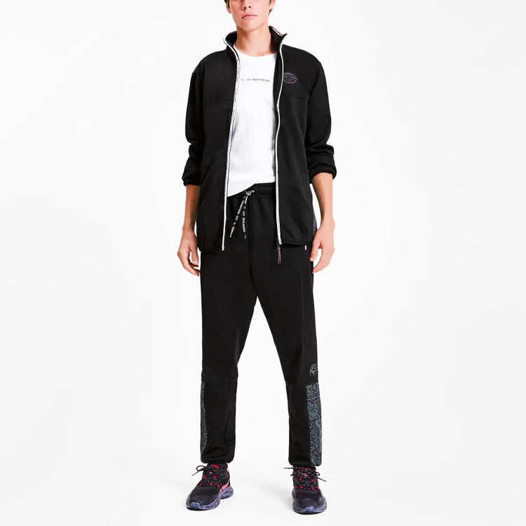 PUMA x Les Benjamins Track Pants 'Black White' 595468-01
