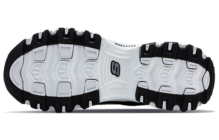 (WMNS) Skechers D'Lites Running Shoes Black/White 99999745-BKGD