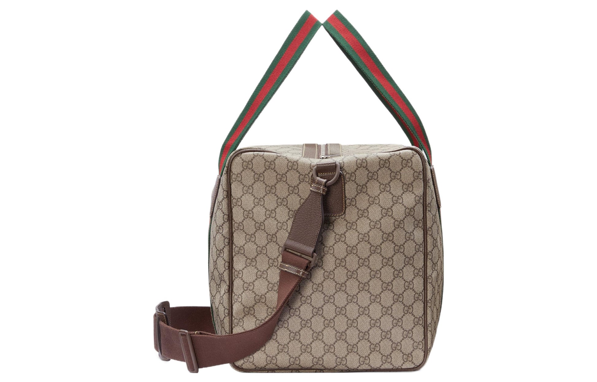 Gucci Medium Duffle Bag With Web 'Beige Brown' 758664-FACK7-9768