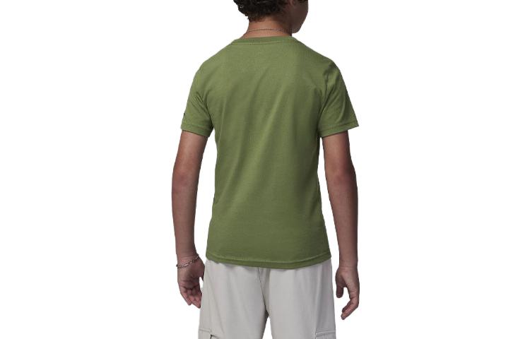 (GS) Air Jordan Jumpman Flight Sprayed T-Shirt 'Light Olive' 95C814-EF9