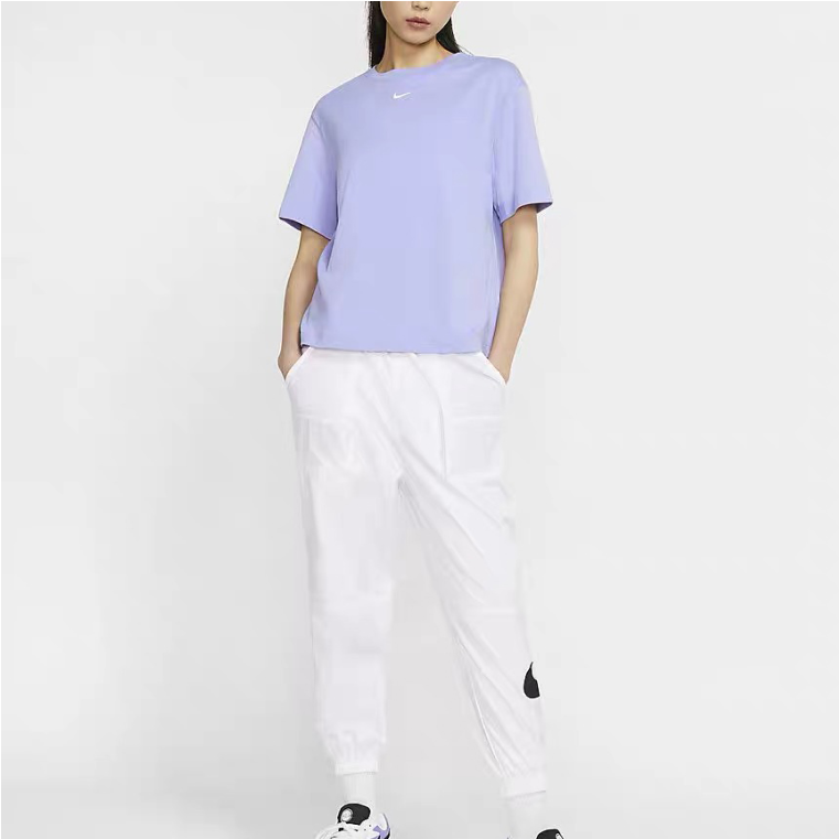 (WMNS) Nike Sportswear Essentials Embroidery Logo 'Light Purple' CT2588-569