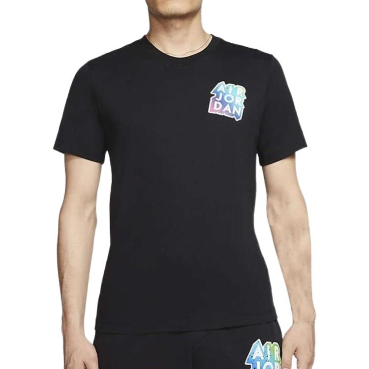 Air Jordan All-Star Color Label Printing Basketball Short Sleeve Black CD5639-010