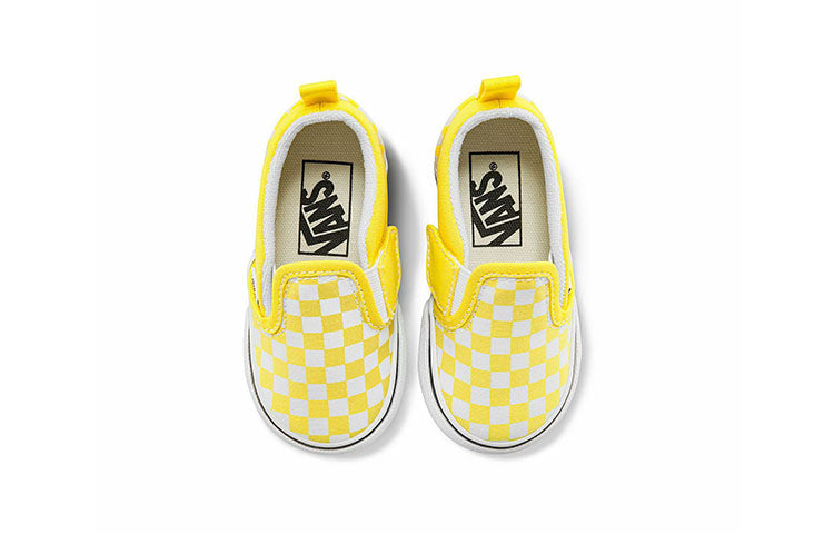 Vans Slip-On V Low Tops Casual Skateboarding Shoes Yellow White VN000UBSABP