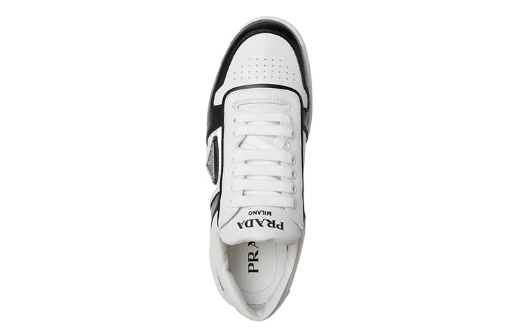 (WMNS) PRADA Soft Padded Nappa Leather Laced-Up Shoes 'White Black' 1E946M_3LJ6_F0964