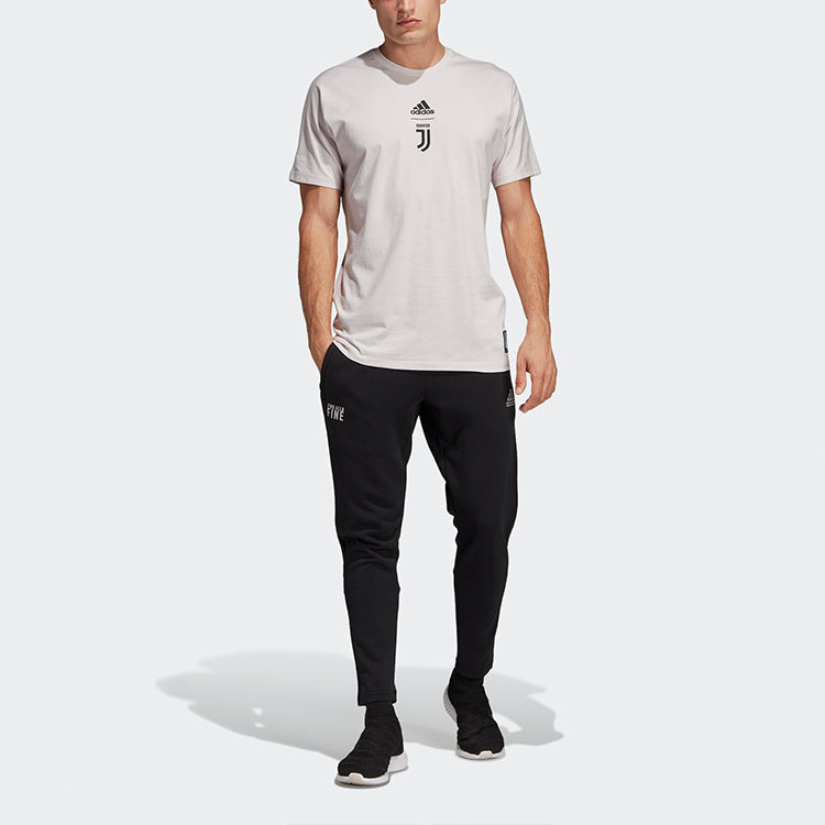 adidas JUVE SSP Tee Juventus Soccer/Football Sports Round Neck Short Sleeve Silver DP3925