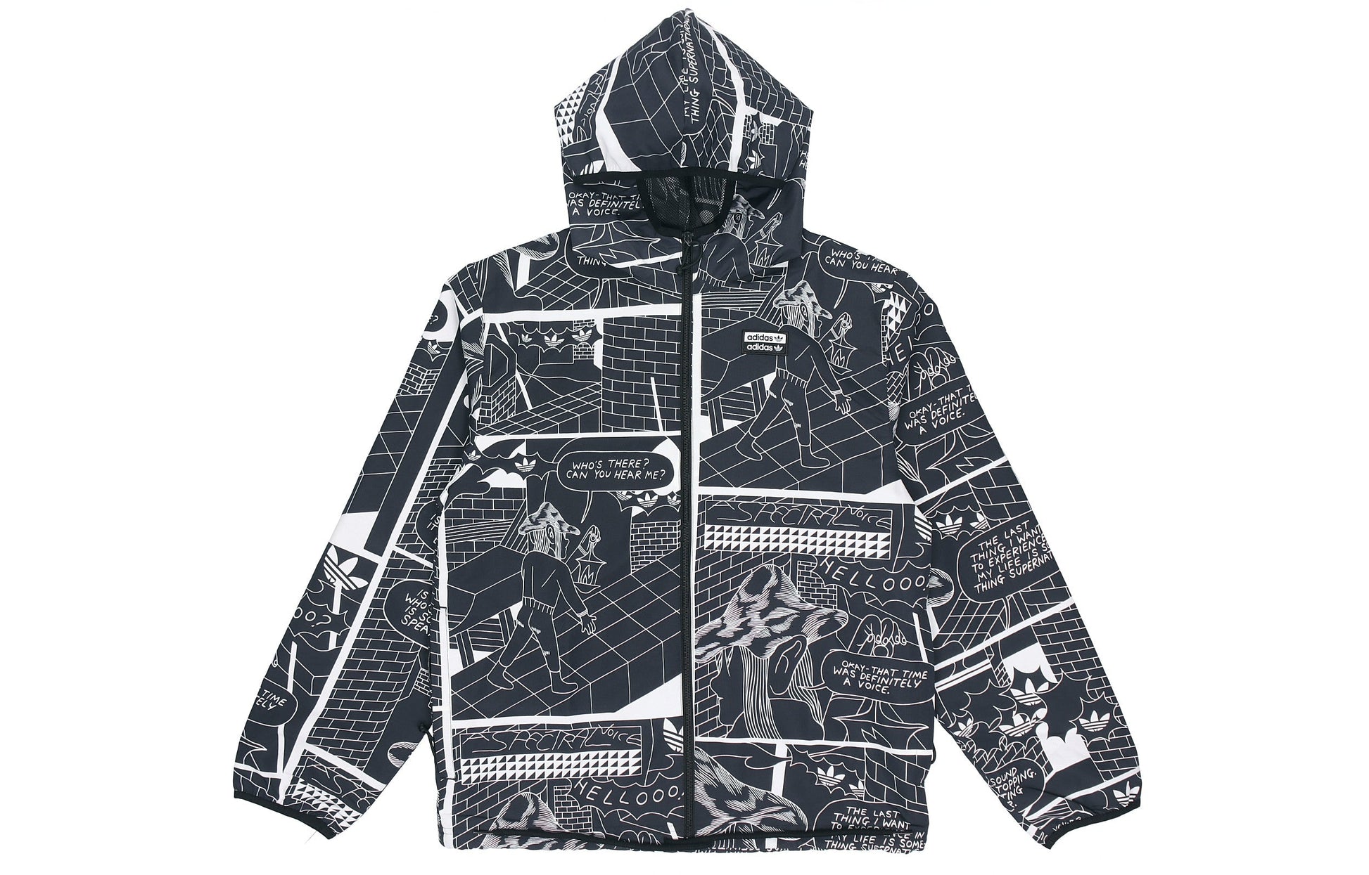 adidas originals R.Y.V. Graphic Windbreaker For Men Black GN3333