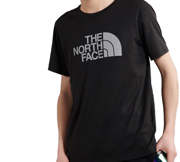 Men's THE NORTH FACE Logo Round Neck Short Sleeve Black 3V7A-V7N