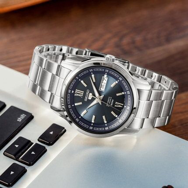 Men's SEIKO No. 5 Mechanical Automatic Watch Blue SNKP17K1