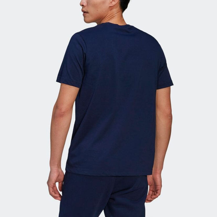 Men's adidas originals Adicolor Essentials Solid Color Casual Round Neck Short Sleeve Blue T-Shirt HJ7978