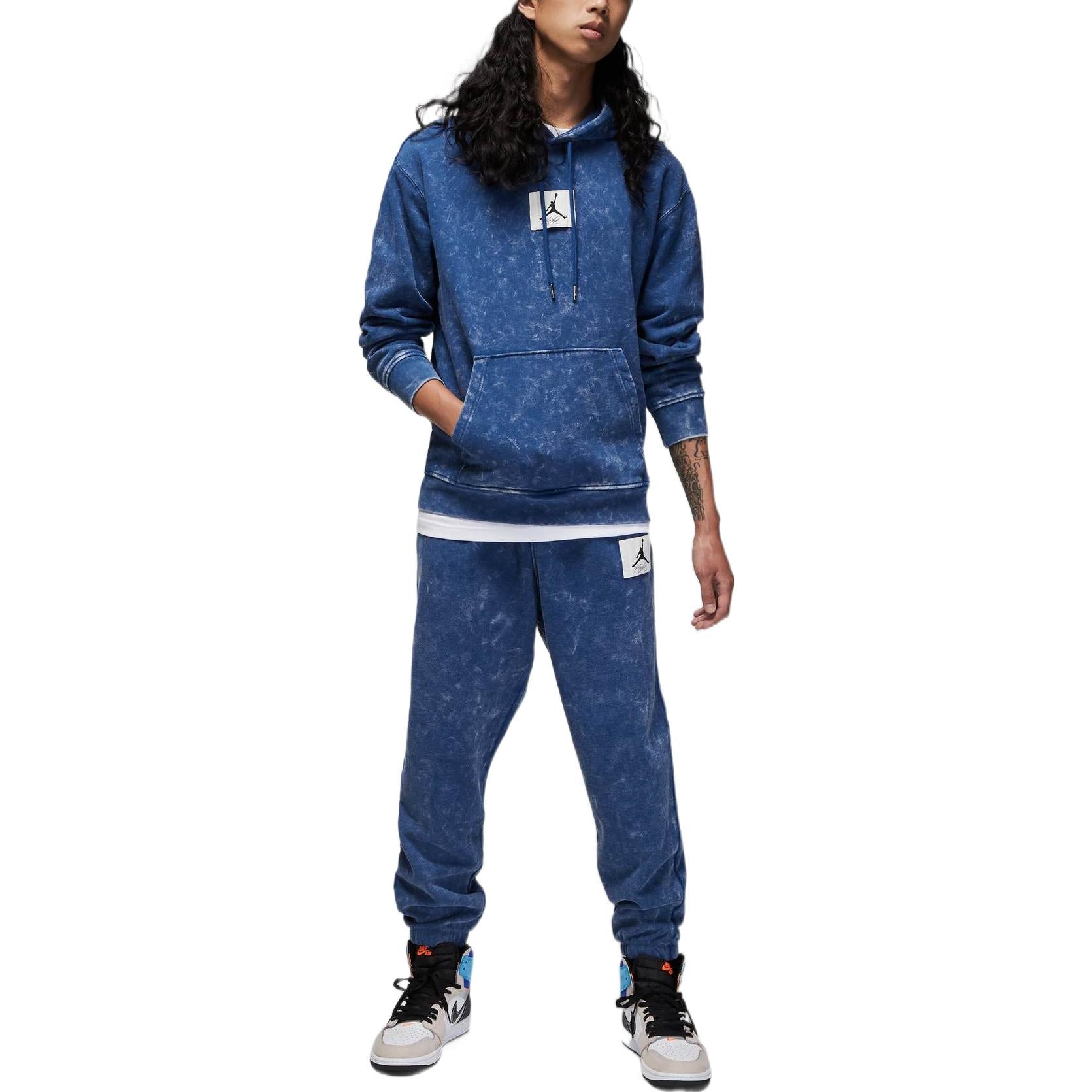 Air Jordan Tie Dye Drawstring Hoodie Asia Sizing 'Blue' DR3088-493