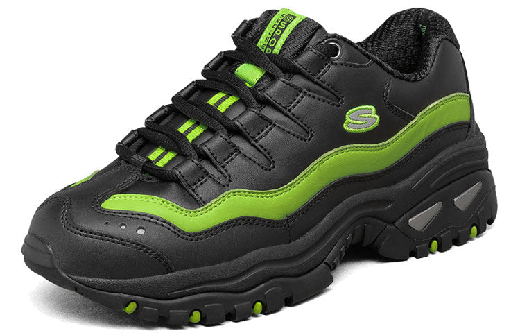 (WMNS) Skechers Energy-Over Joy Sneakers Black/Green 13412-BKGR